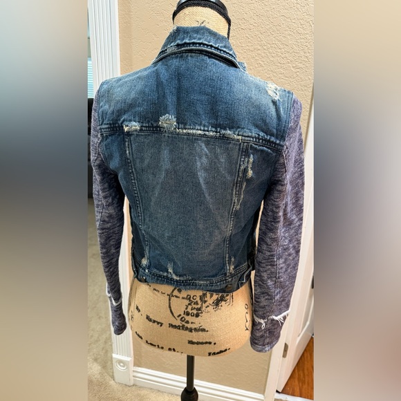Free People Denim and Gray Jean Jacket - Picture 5 of 6